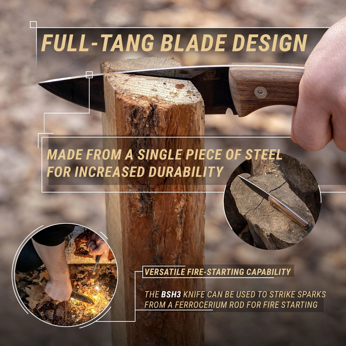 BSH3 Nightfall Bushcraft-Messer mit Scheide