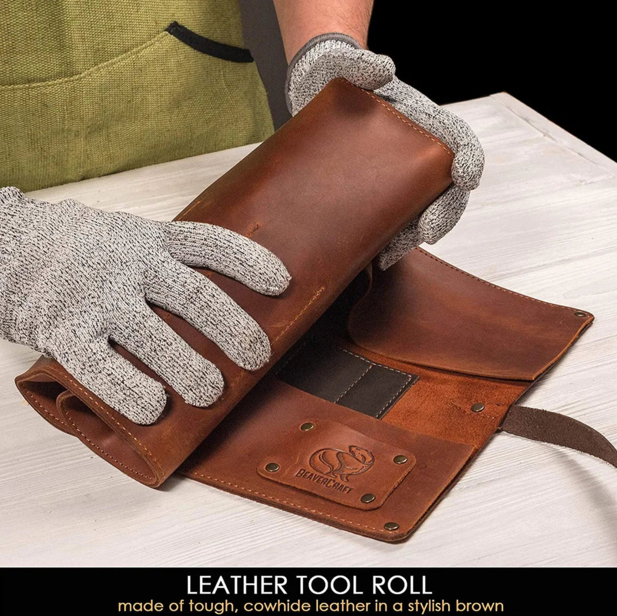 Holzschnitzset in Ledertasche S18X