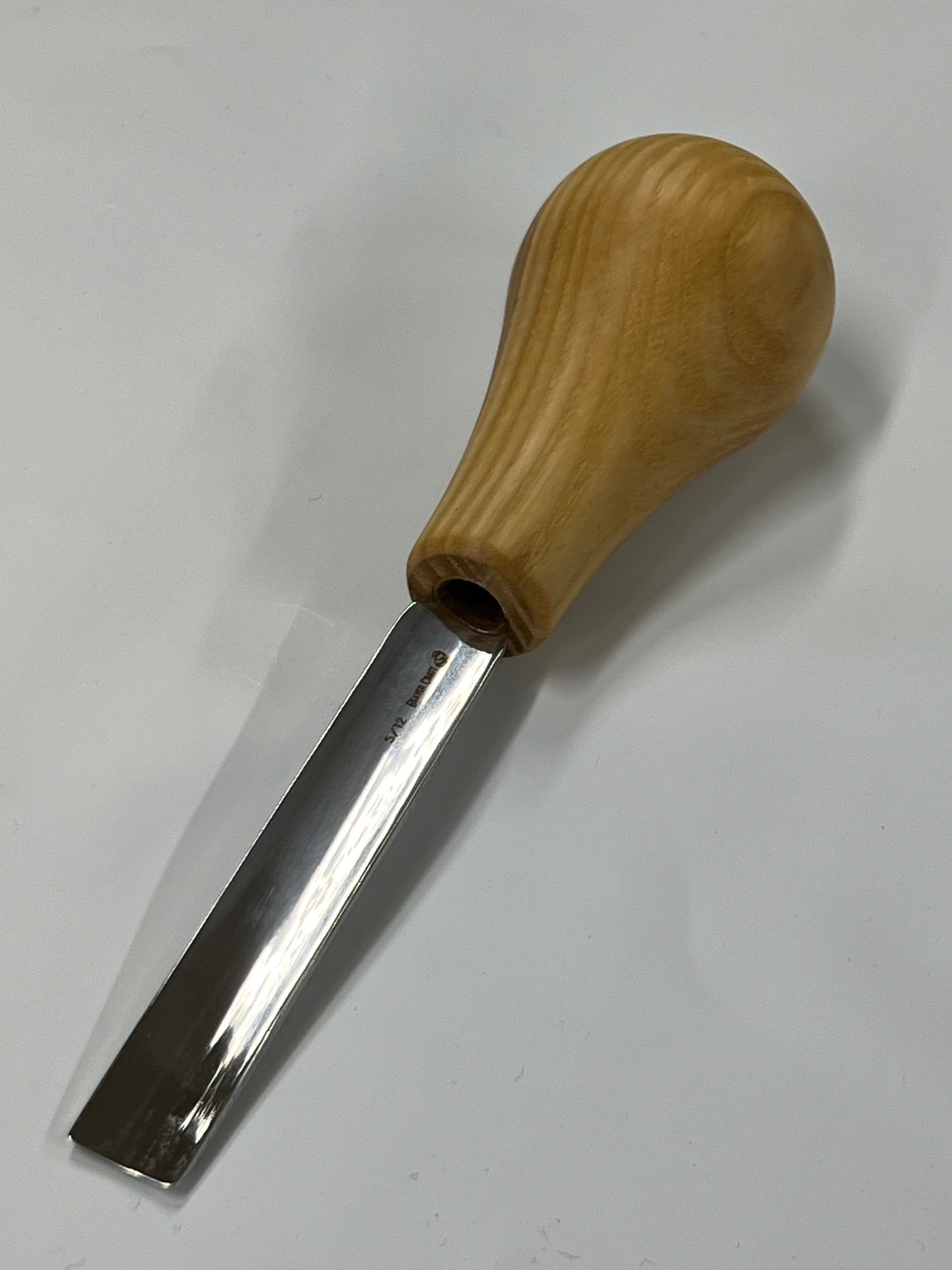 Holzeisen 75x12 mm, gerader Hohlbeitel P5/12 mit Kugelheft