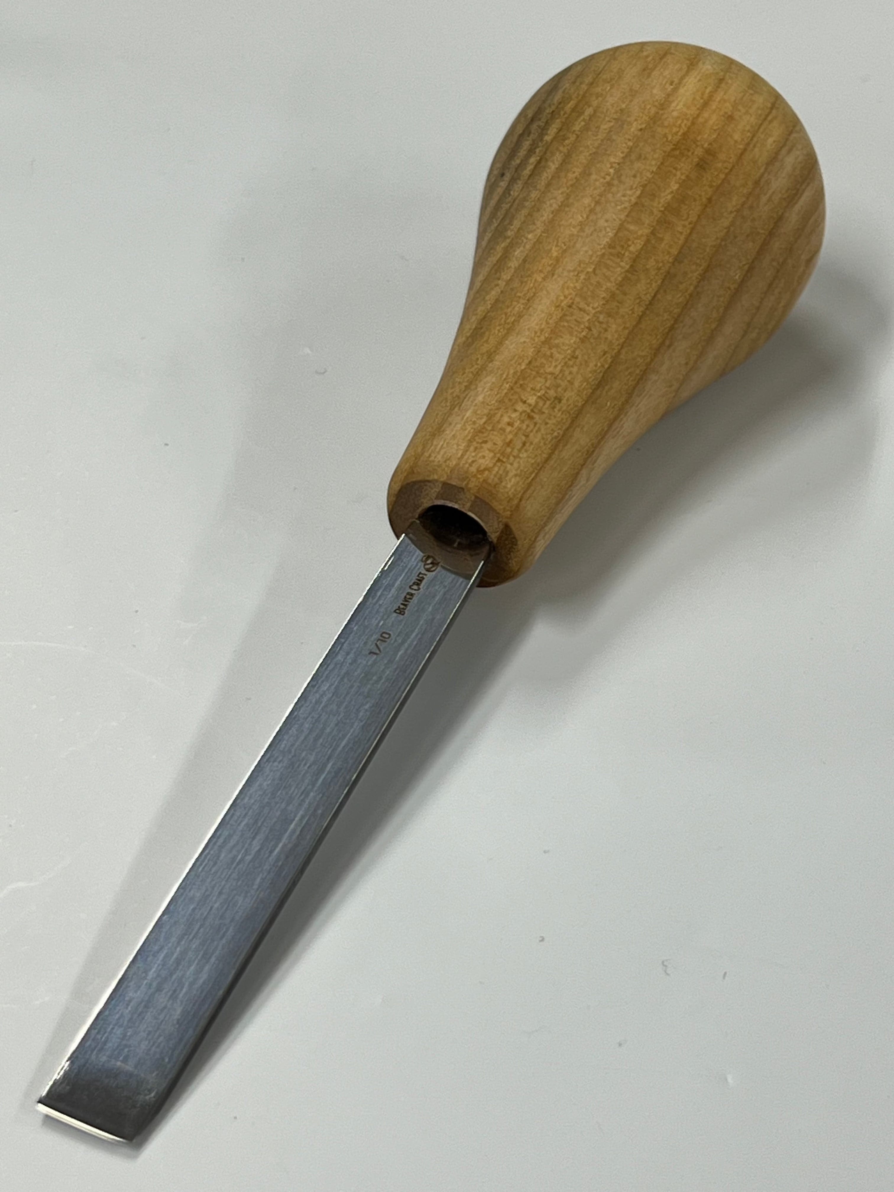 Holzbeitel 75x10mm gerade flach Meißel P1/10 mit Kugelheft
