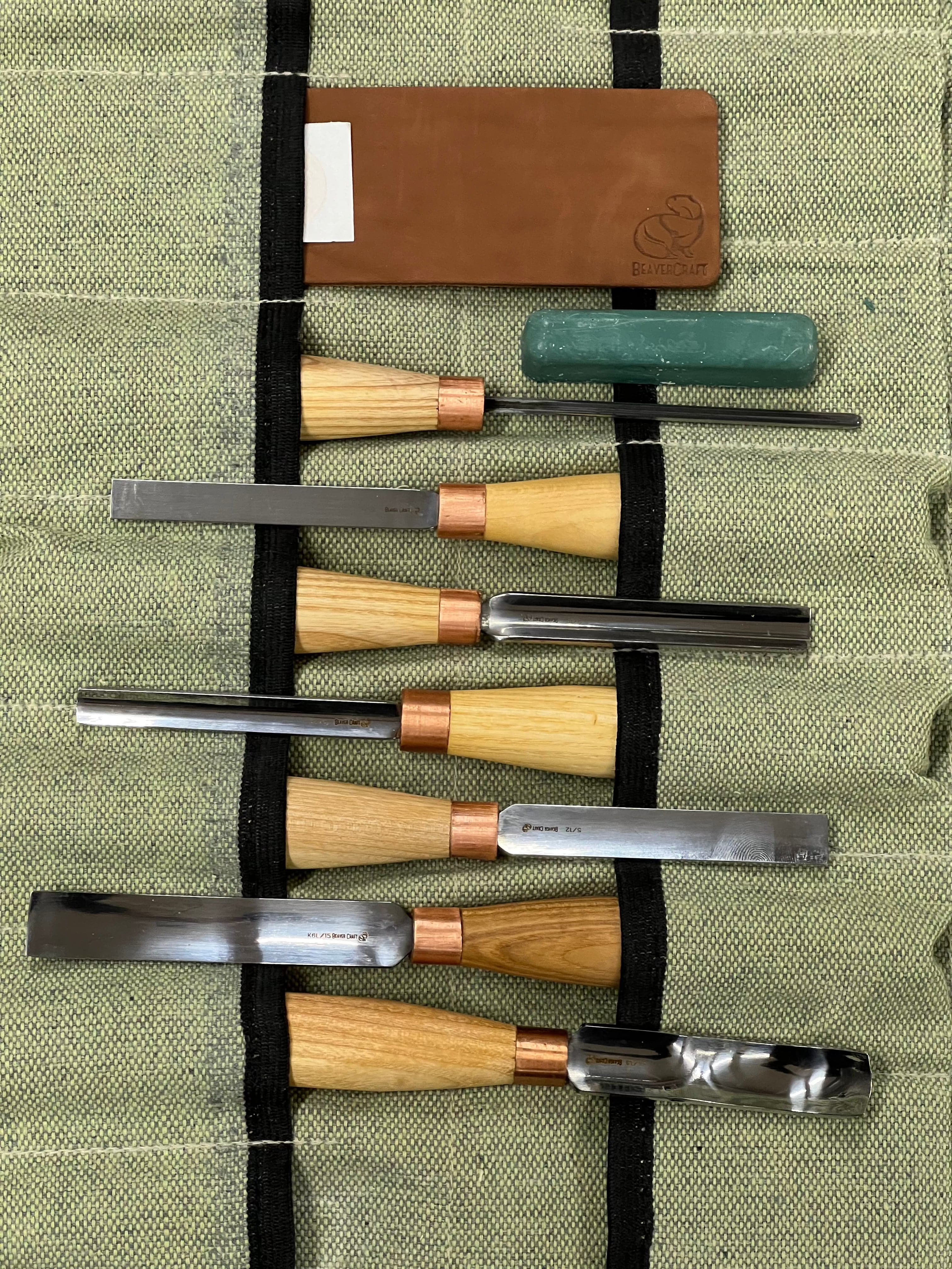 Holzbildhauereisen-Set SC03 von Beaver Craft, 7-teilig