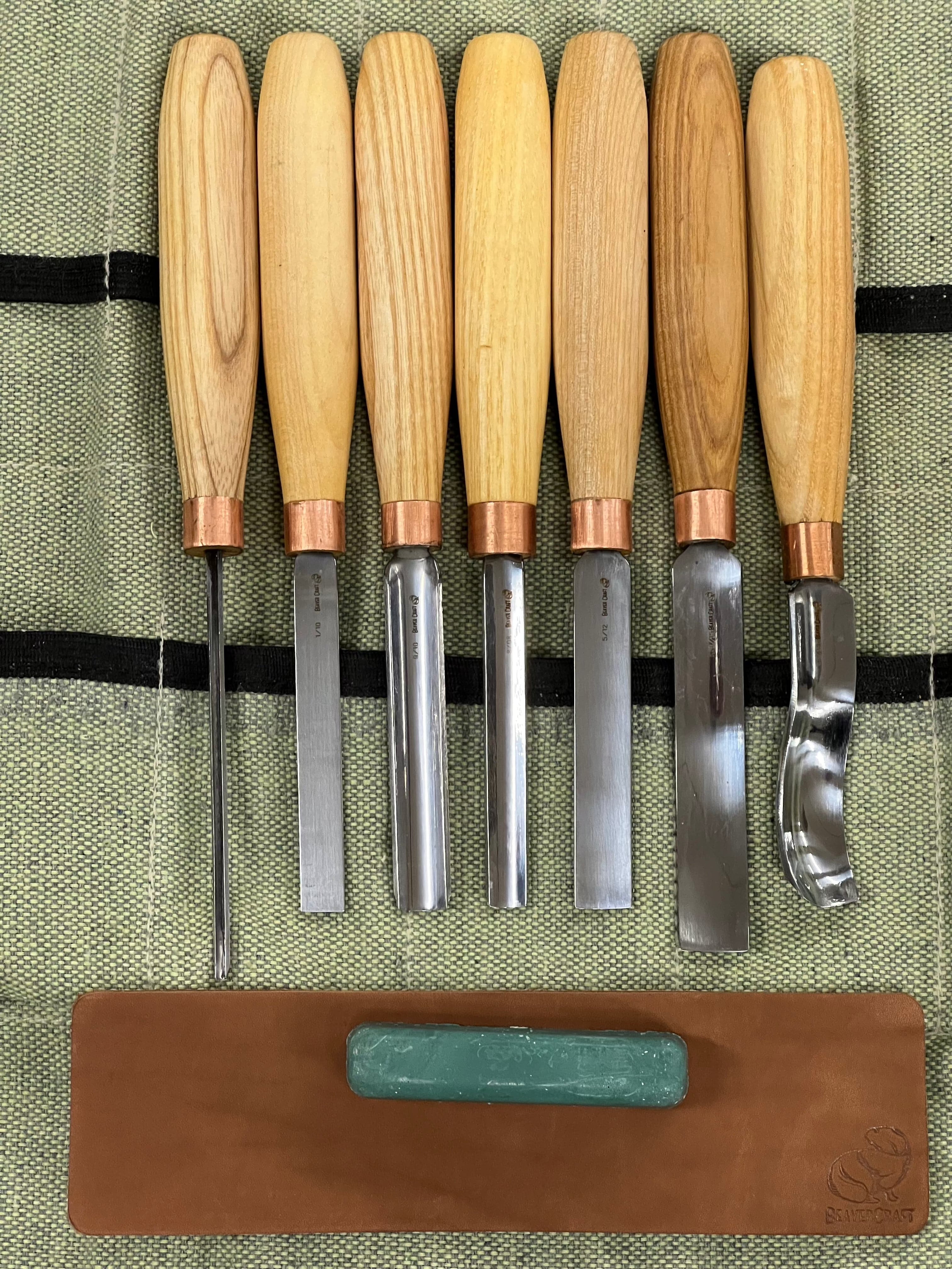 Holzbildhauereisen-Set SC03 von Beaver Craft, 7-teilig