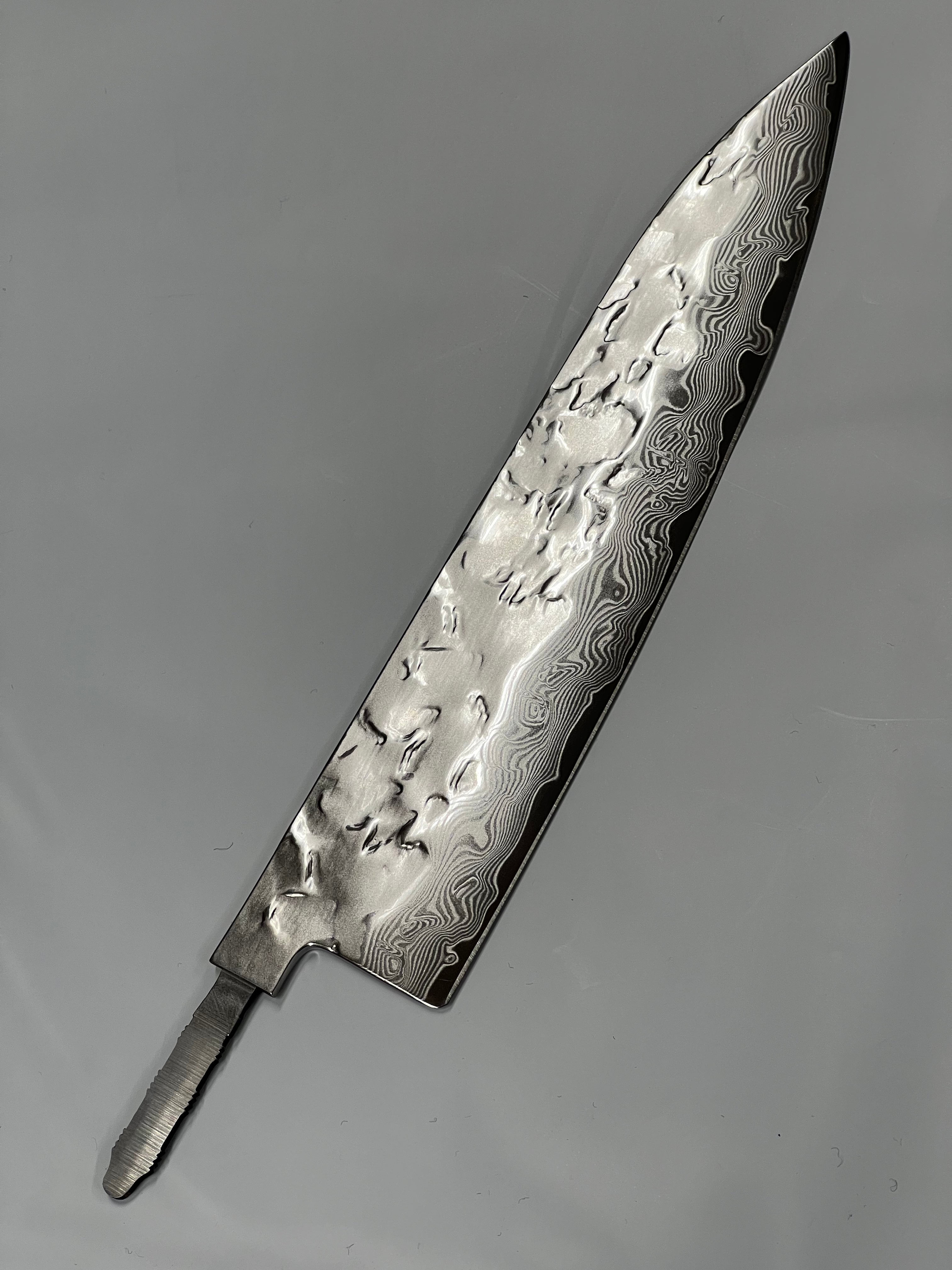 Kochmesser 200mm VG-10 poliert Brute de Forge Damast