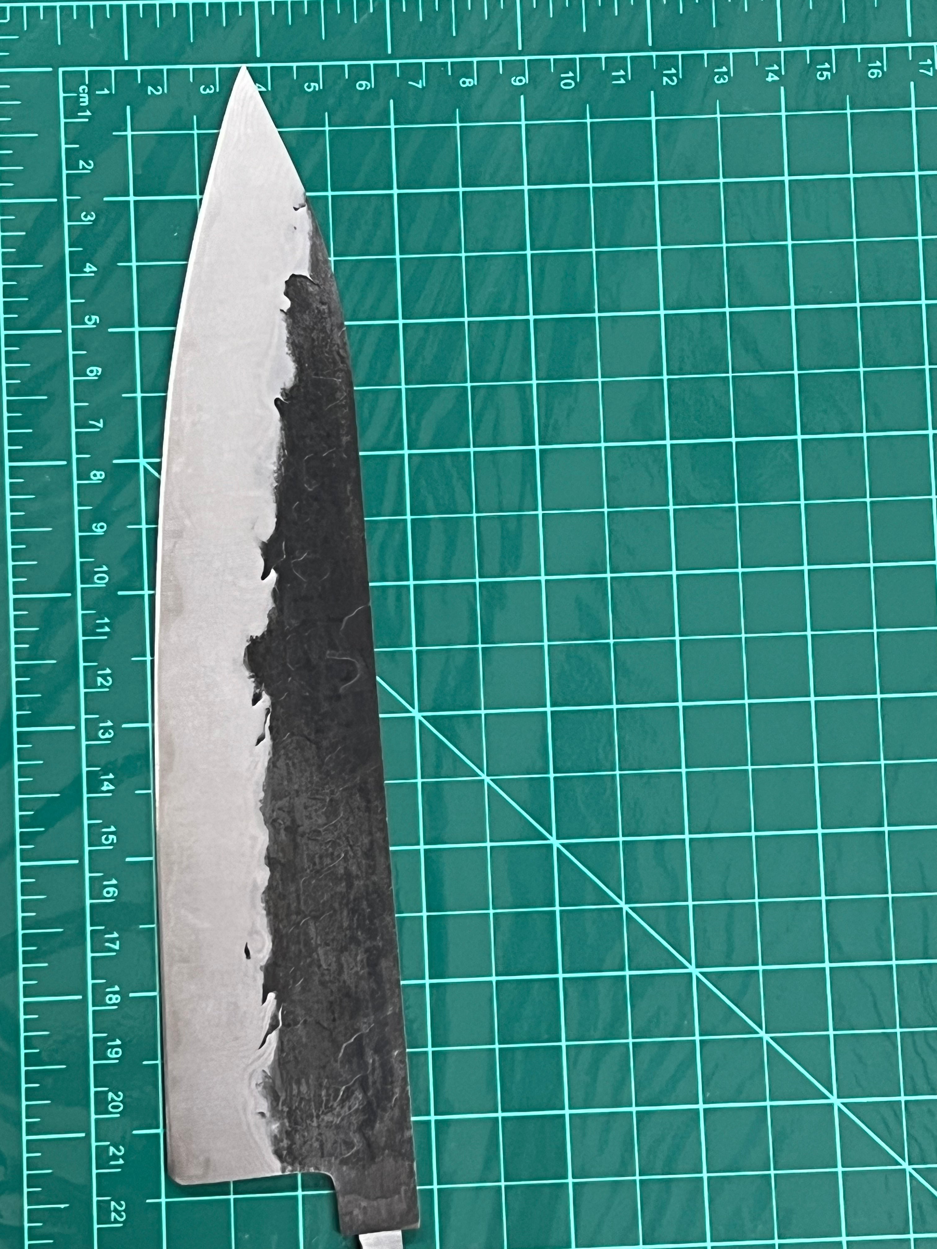 Kochmesser 200 mm VG-10 Schwarz Brute de Forge Damast