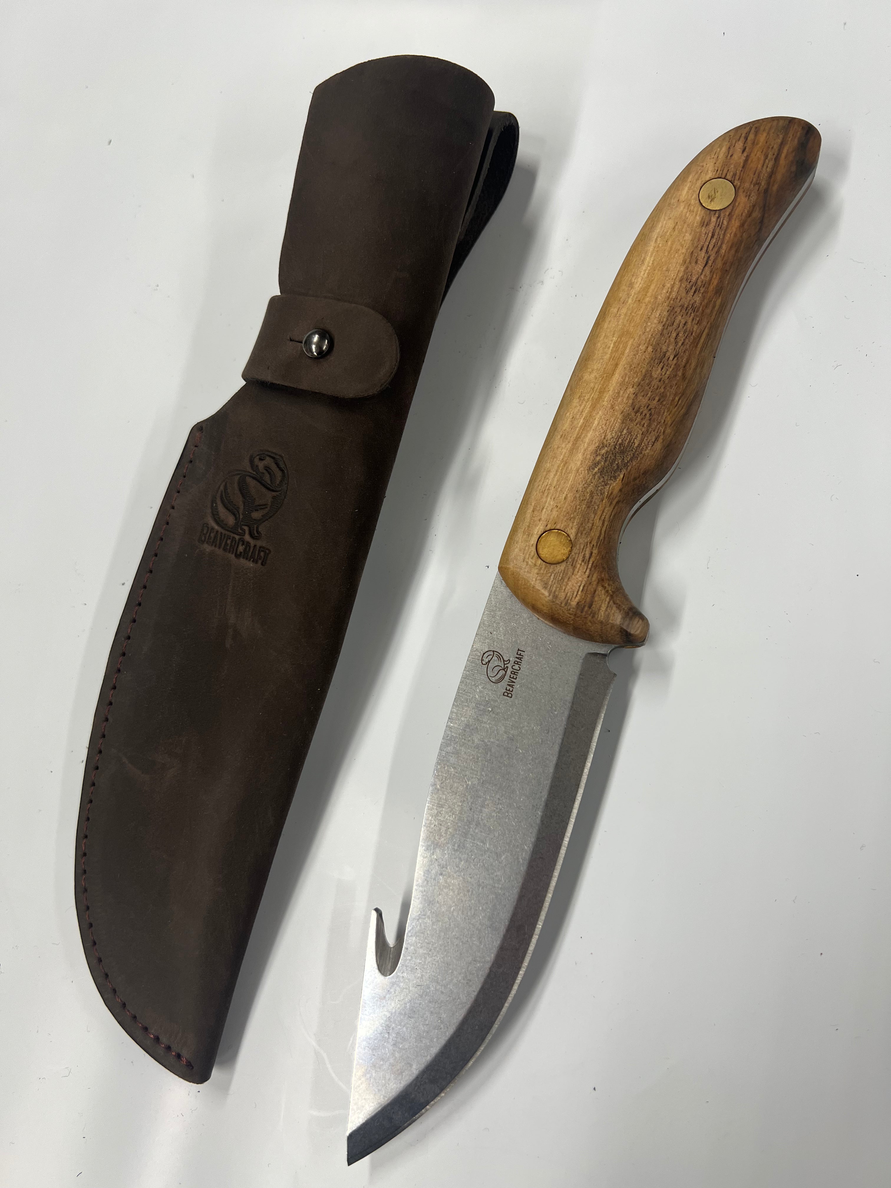 Jagdmesser mit Aufbrechklinge GTK1 mit Lederscheide