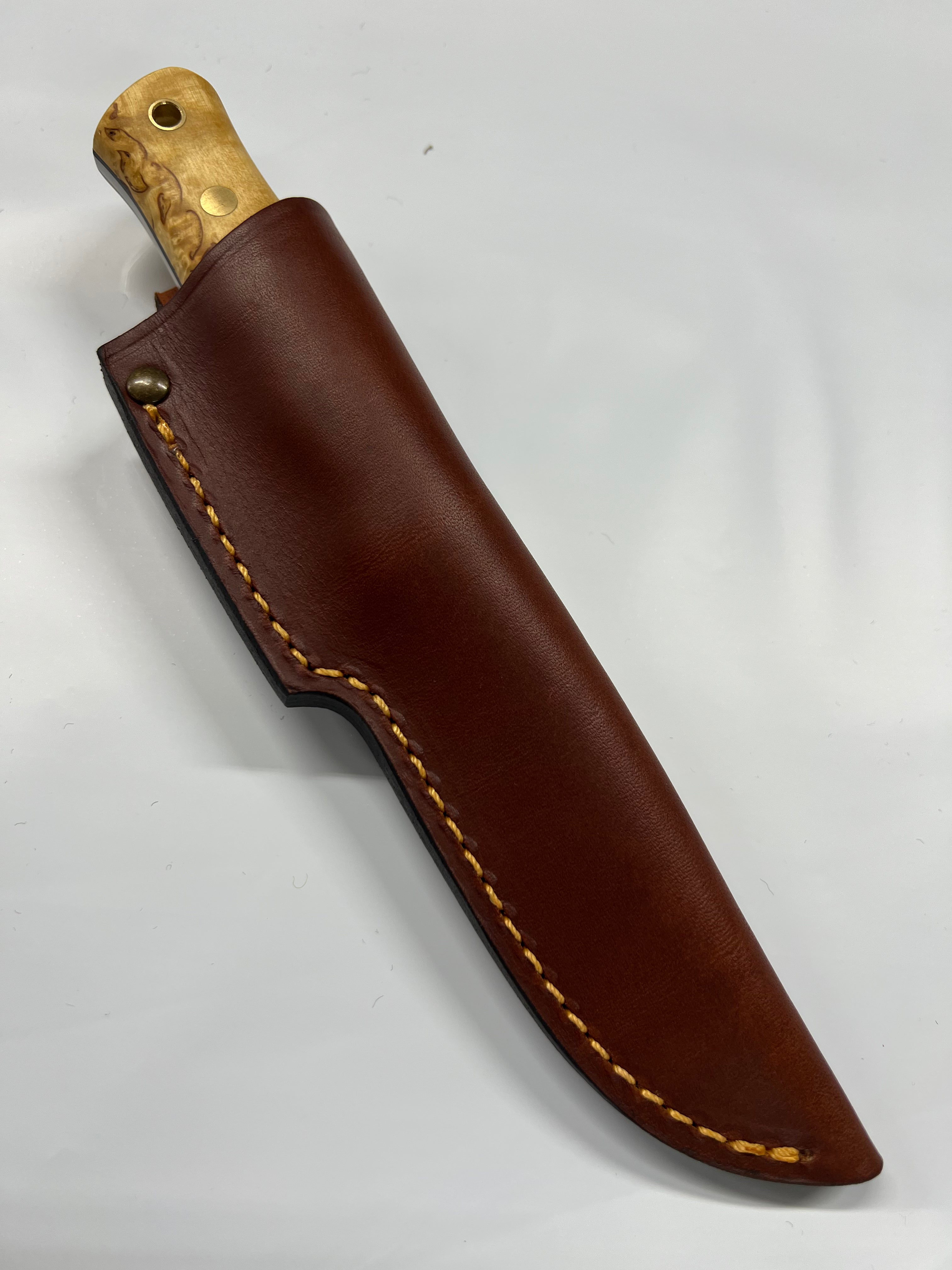 Casström Lars Fält Messer mit Lederscheide und Leder-Lanyard