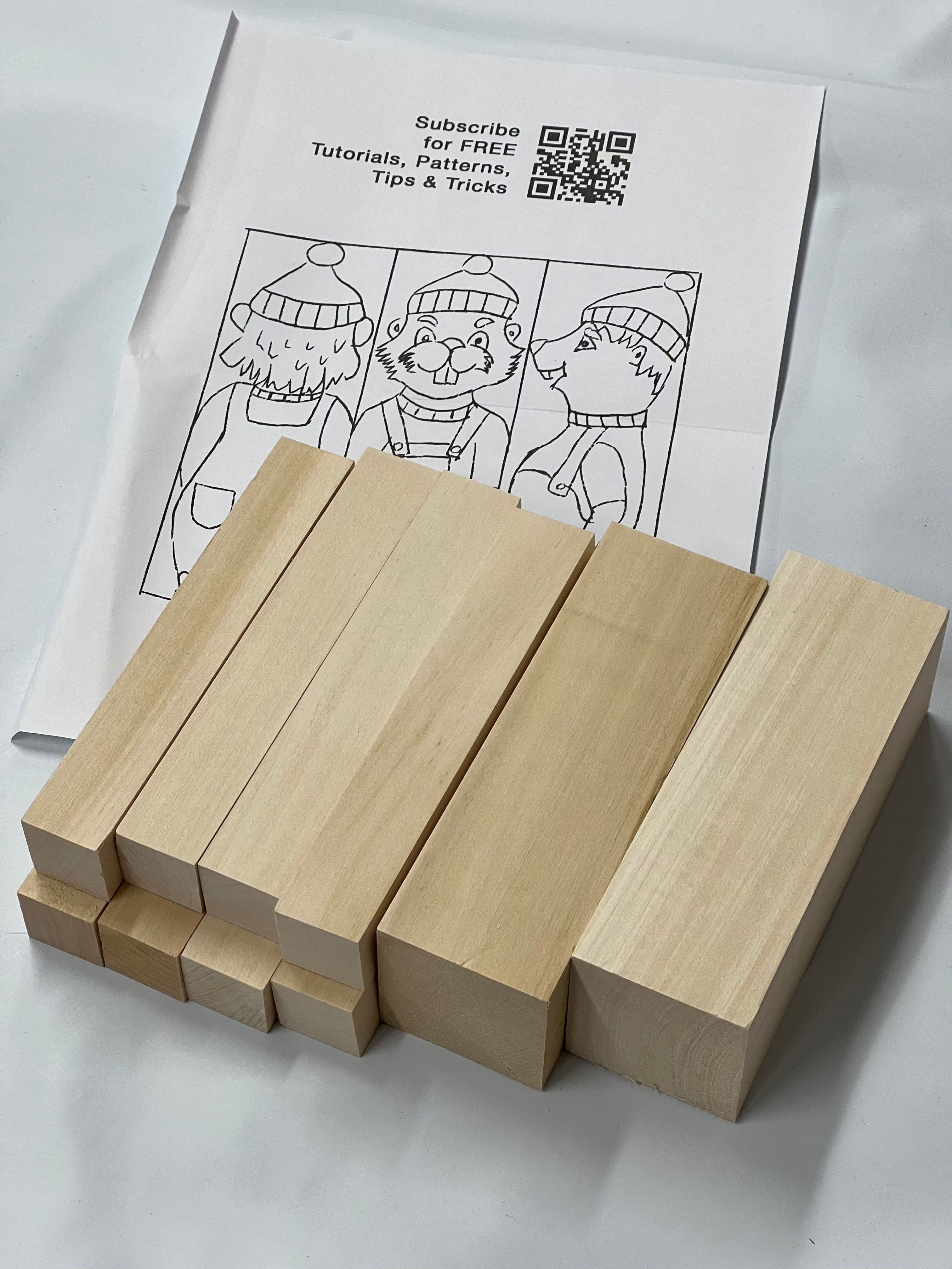 Lindenholz-Schnitzrohlinge 10er-Pack