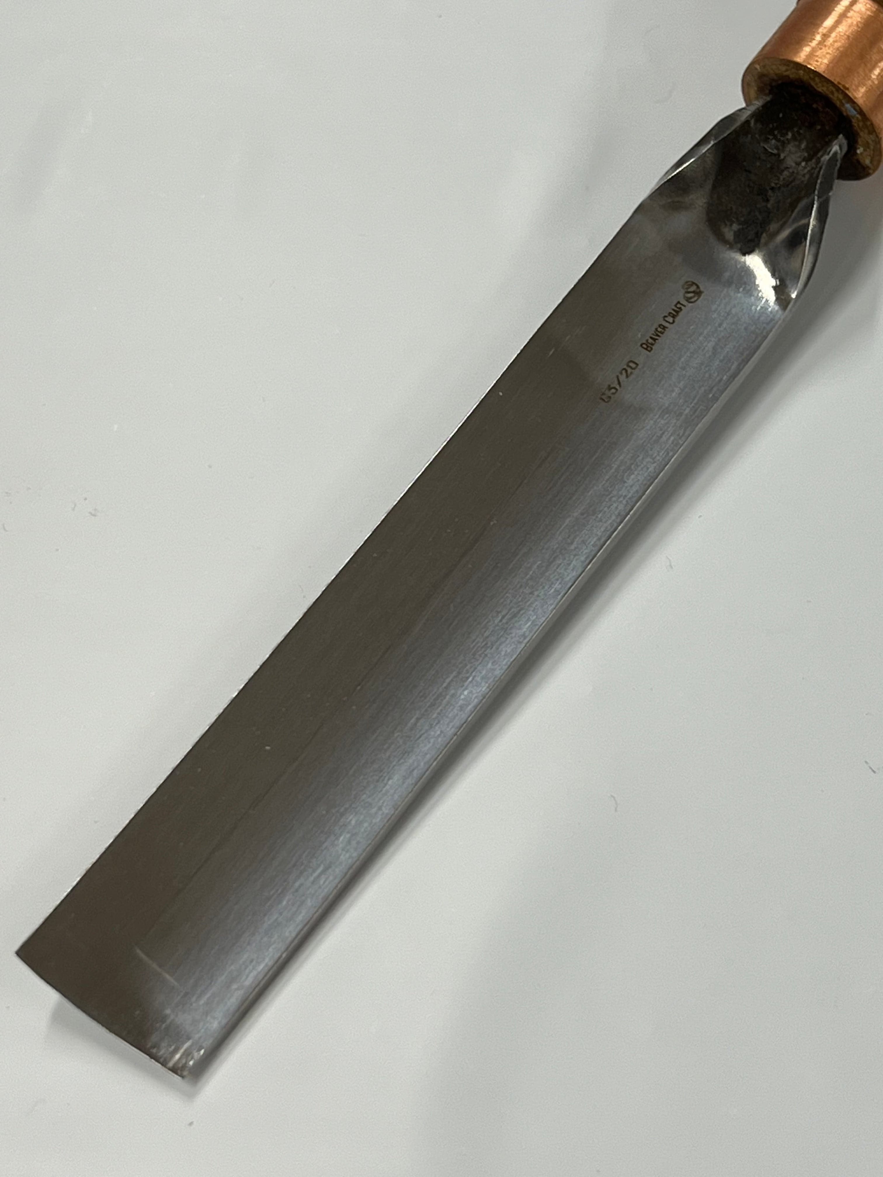 Holzbildhauereisen 130x20mm gerades Hohleisen