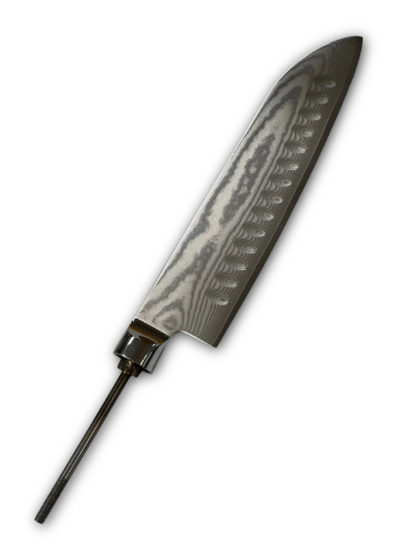 Santoku - AUS10 Damast Kochmesser 7" Erl mit Zwinge