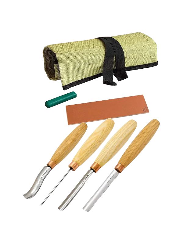 Holzschnitzbeitel-Set SC01 von Beaver Craft, 4-teilig