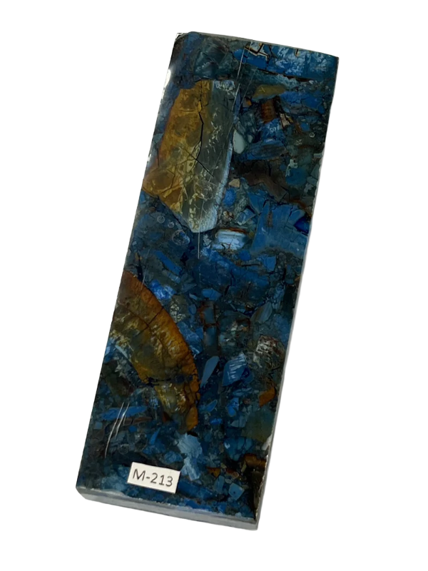 Mammut-Stoßzahn Griffschalenrohling M213 Blue Fusion Block