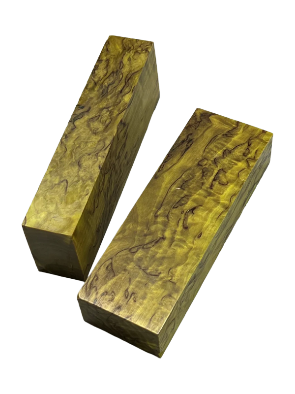 Maserbirke Limone - Stabilisierter Griffblock