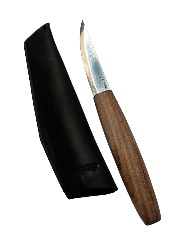 Holzschnitzmesser 78 mm C4X mit Lederscheide Beaver Craft