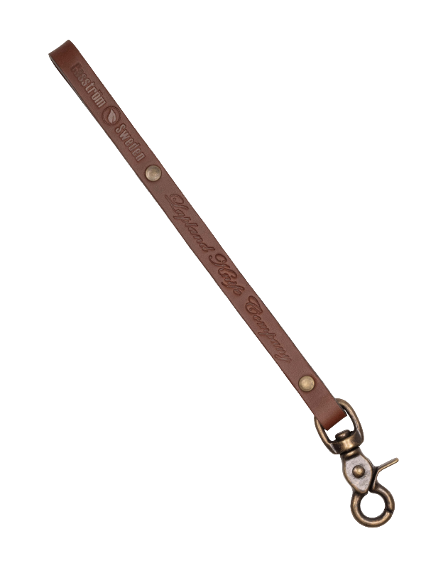 Casström Lederriemen mit Messingschnalle, Cognac