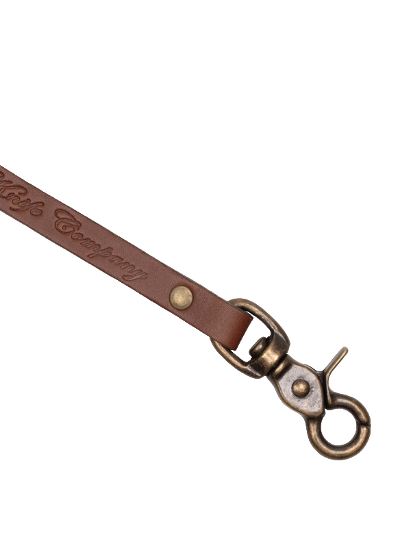 Casström Lederriemen mit Messingschnalle, Cognac