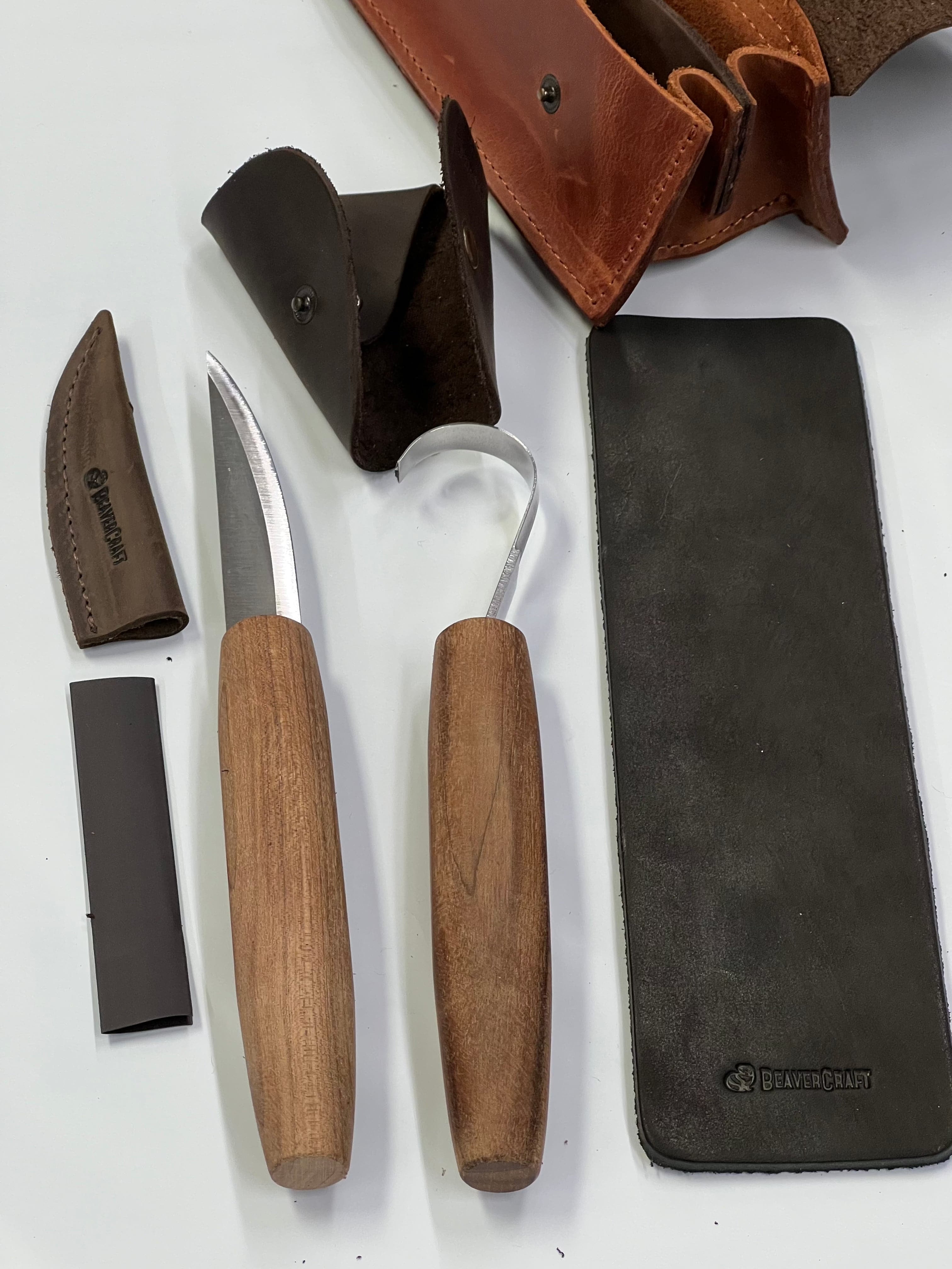 Holzschnitzset in Ledertasche S01X Beaver Craft