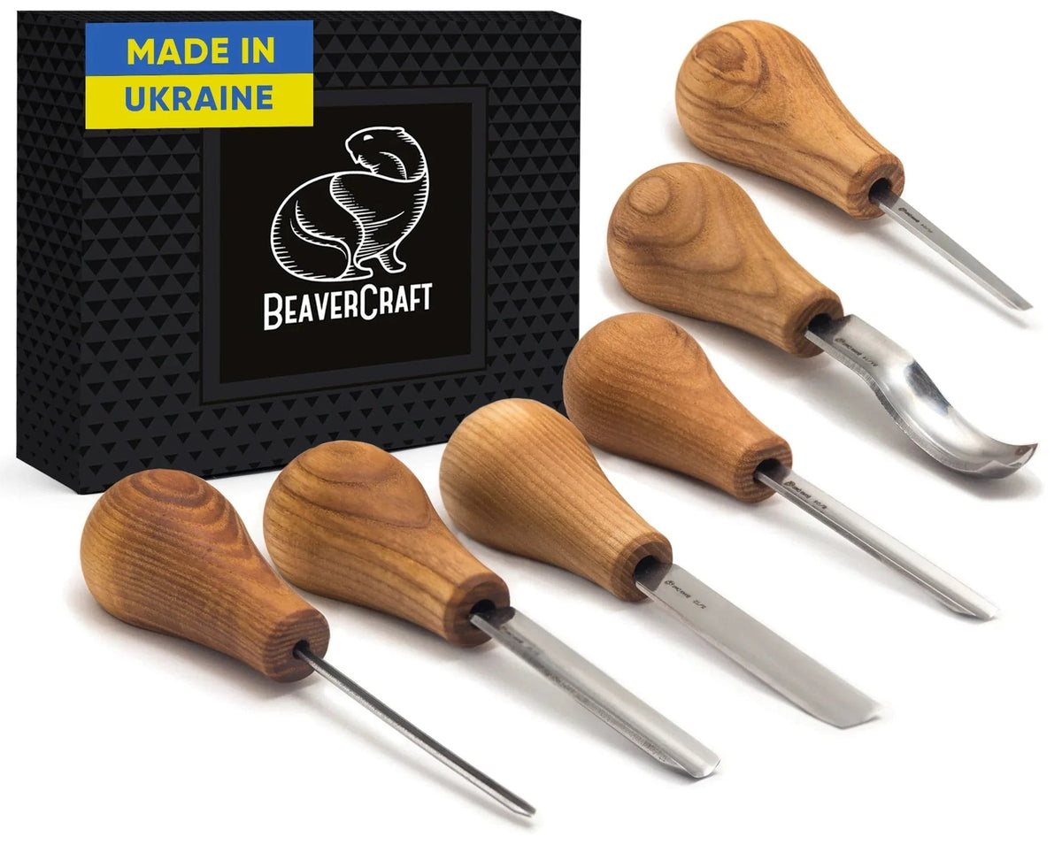Schnitzwerkzeug-Set SC05 von Beaver Craft, 6-teilig