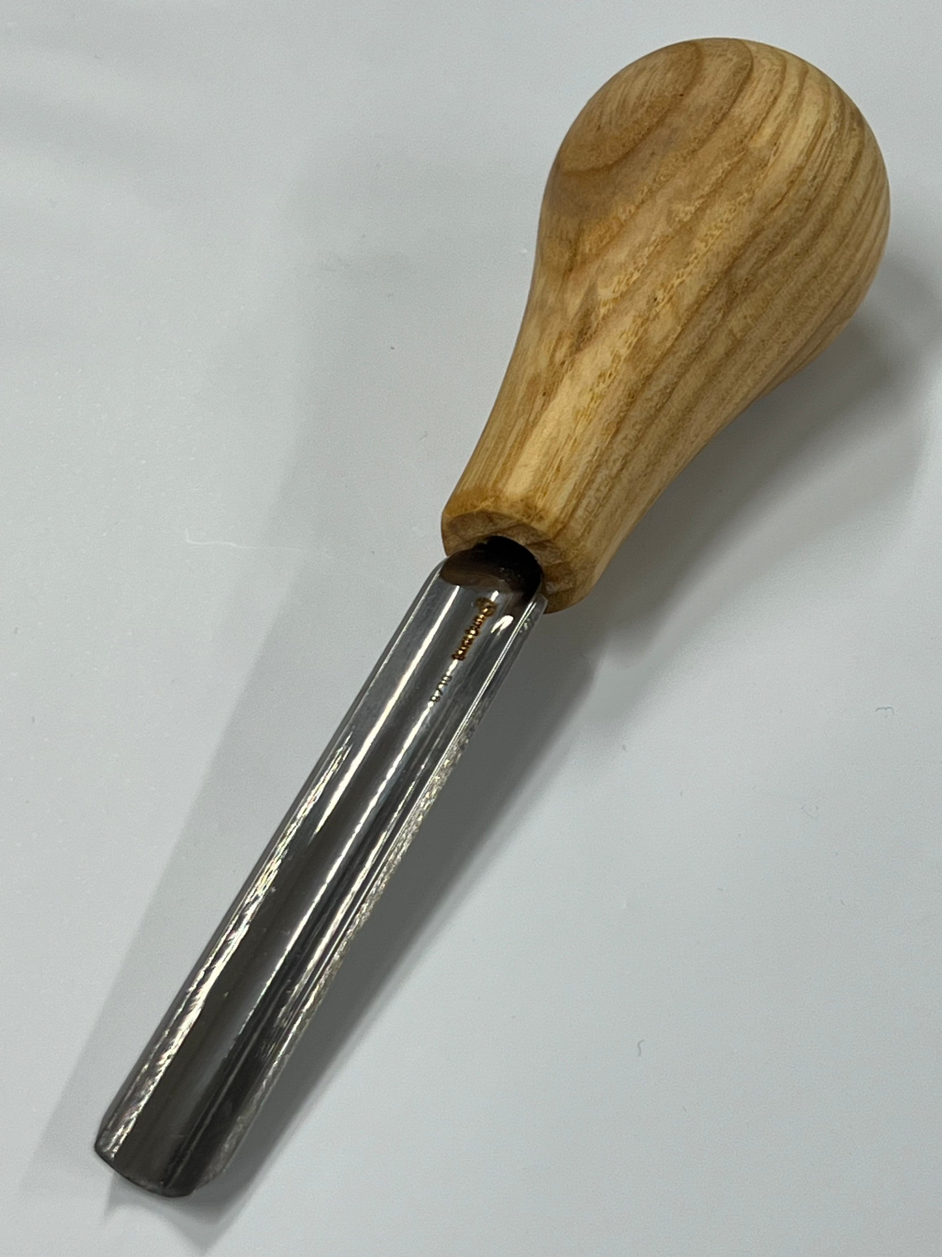 Holzbeitel 75x10 mm gerade, rund geschliffen, P9/10 mit Kugelheft