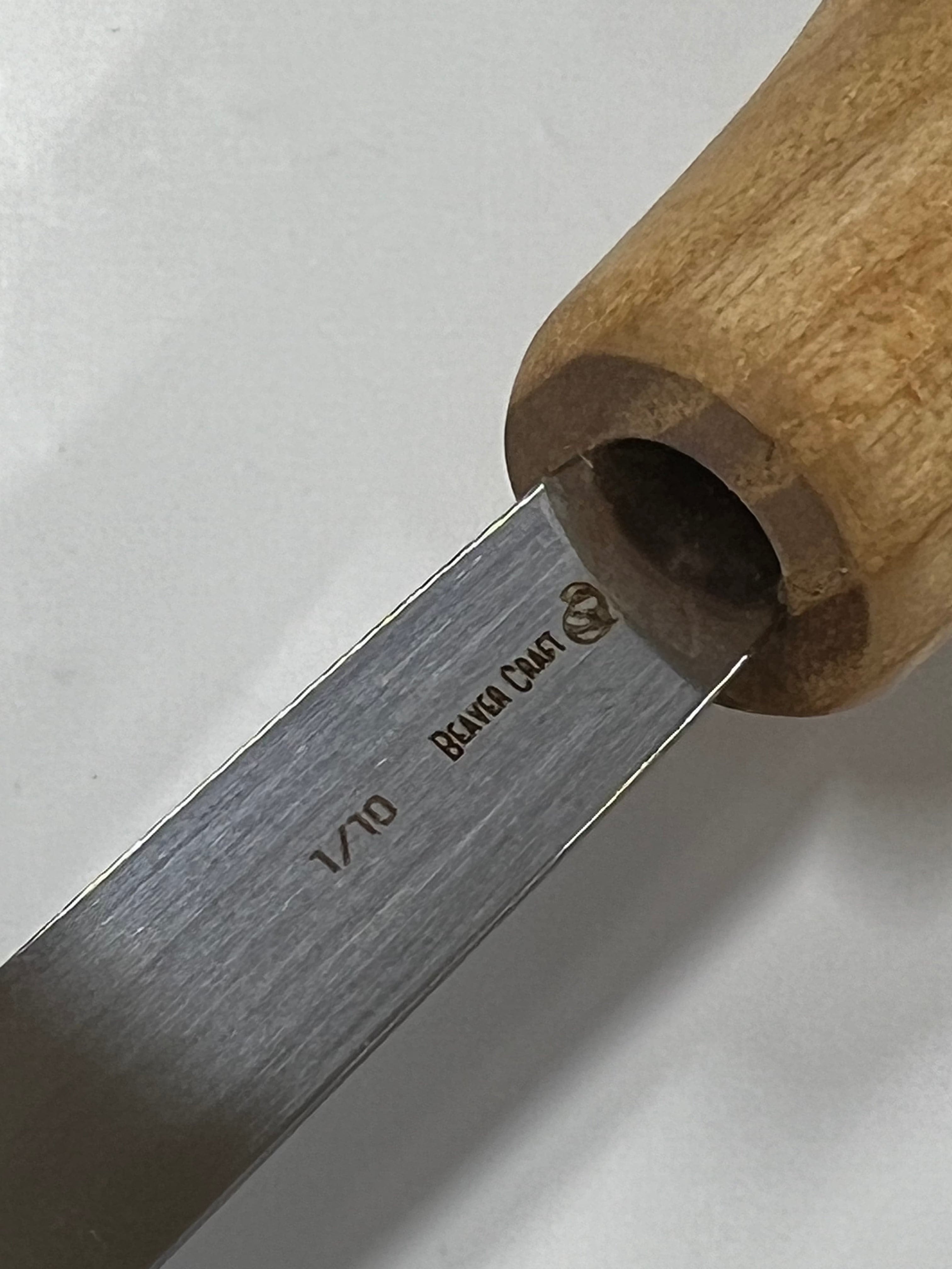 Holzbeitel 75x10mm gerade flach Meißel P1/10 mit Kugelheft