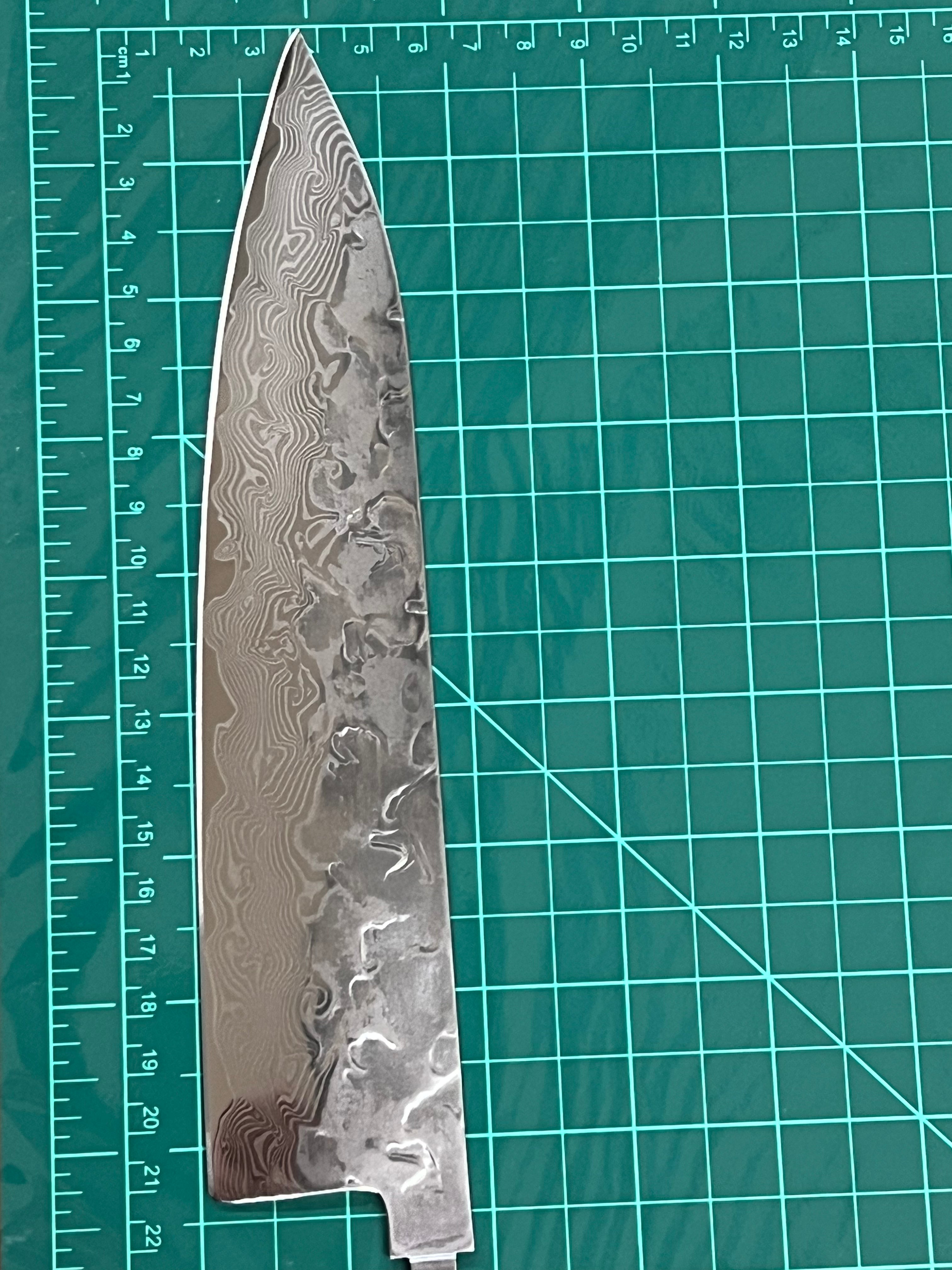 Kochmesser 200mm VG-10 poliert Brute de Forge Damast