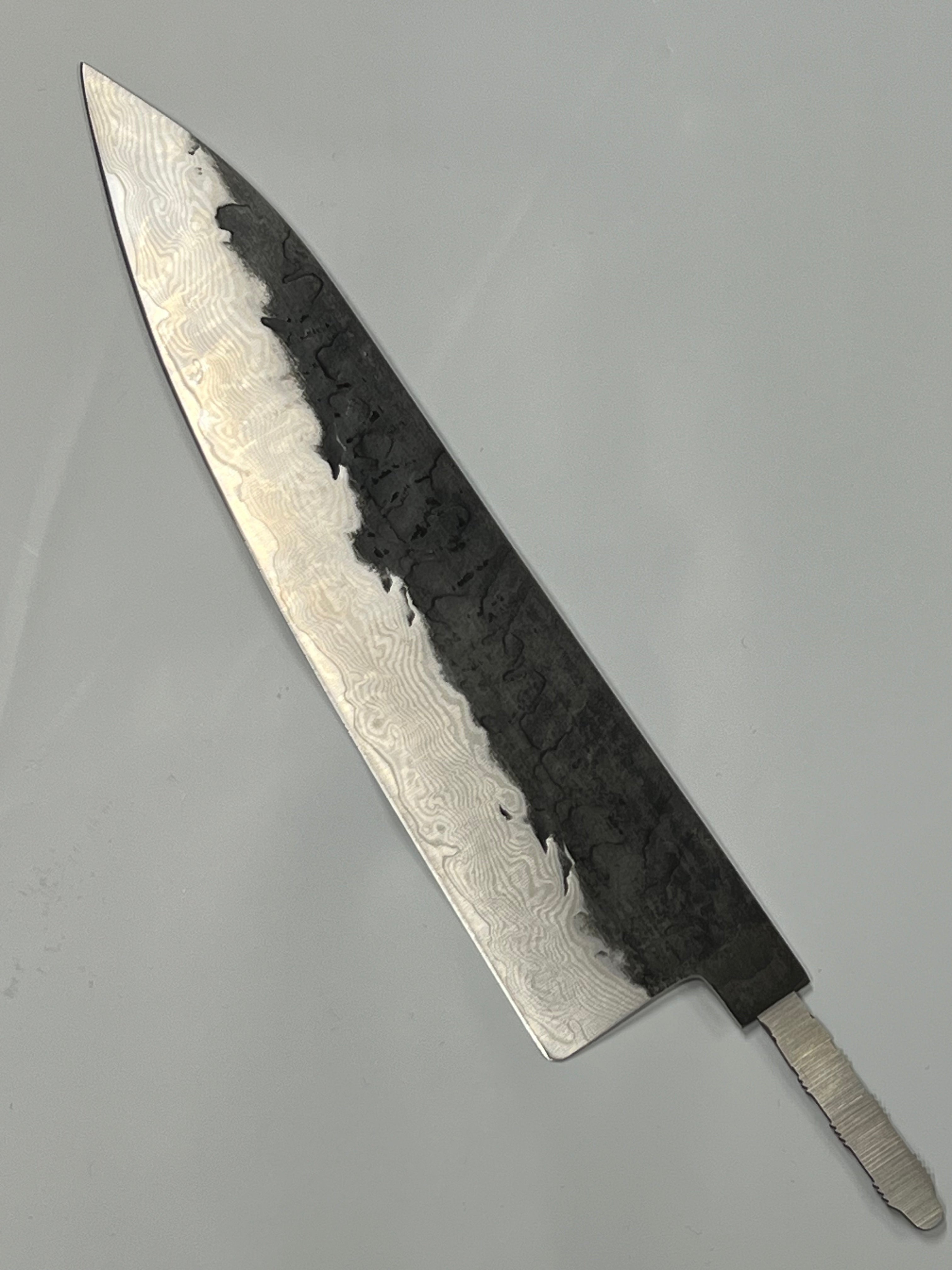 Kochmesser 200 mm VG-10 Schwarz Brute de Forge Damast