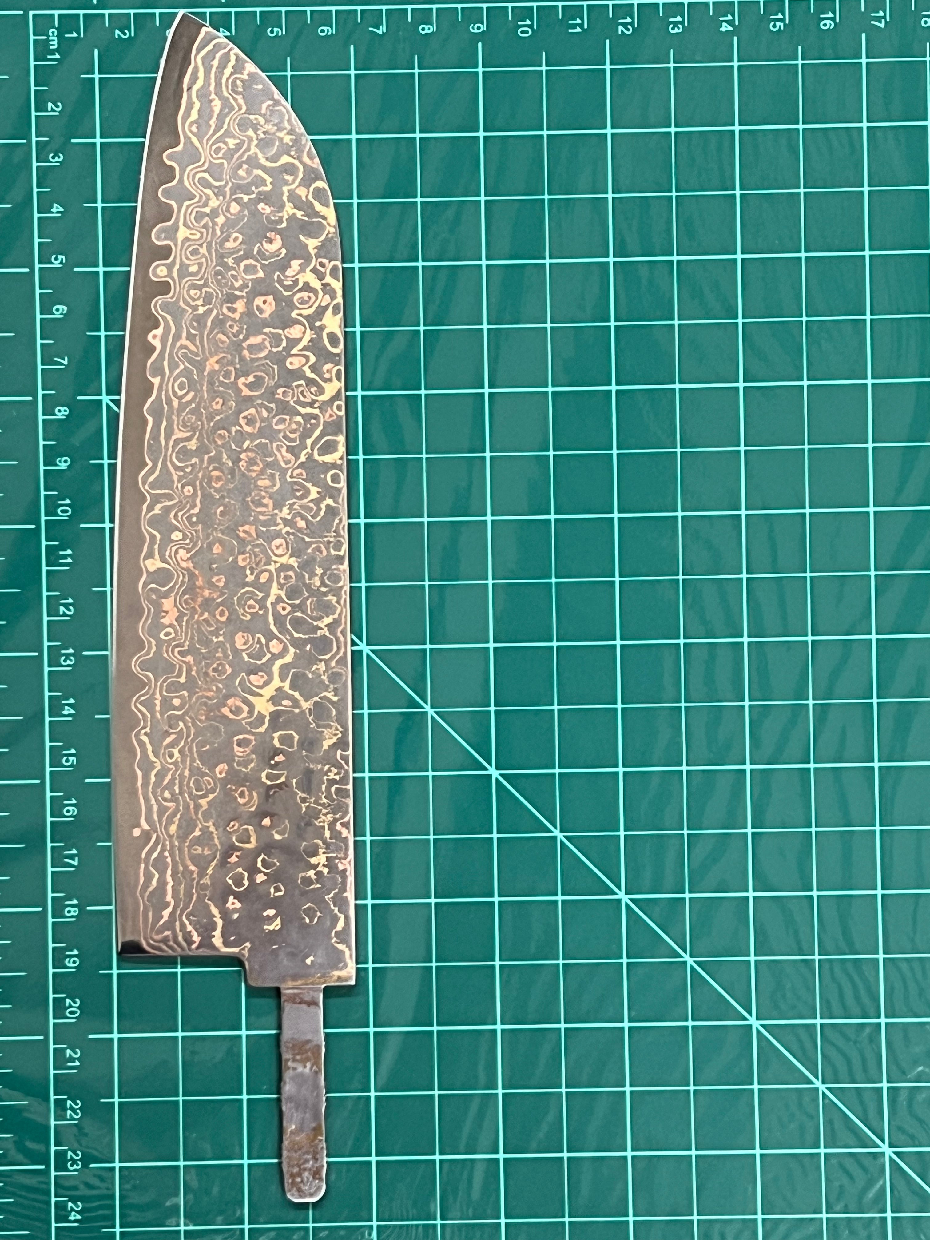 Santoku 200mm Rostfreier Kupfer-Damast