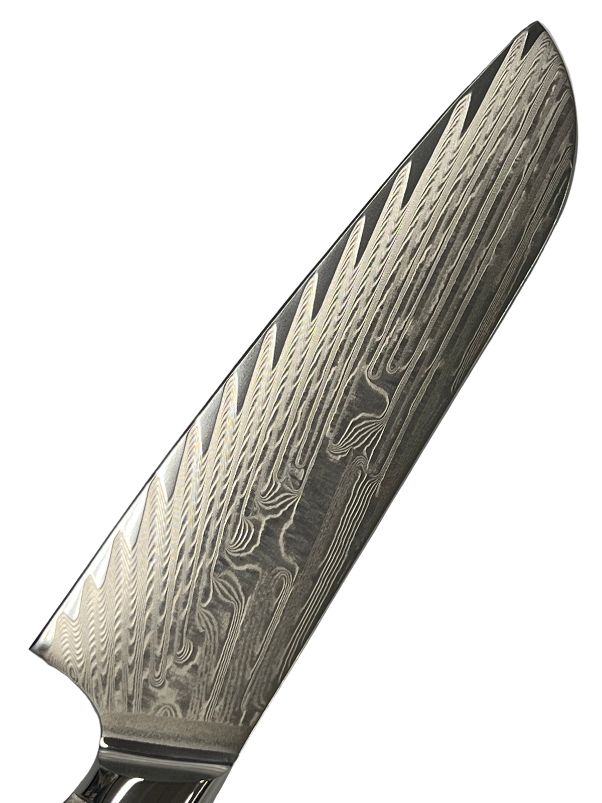 Santoku - VG10 Damast Kochmesser 8" Vollerl mit Zwingen