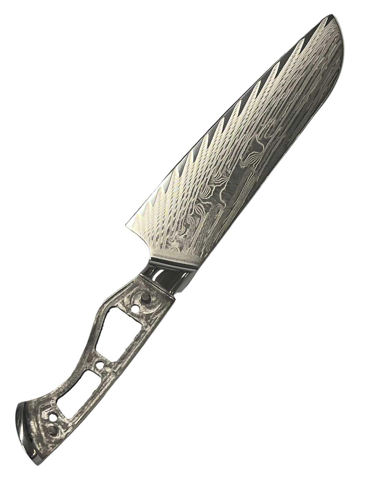 Santoku - VG10 Damast Kochmesser 8" Vollerl mit Zwingen