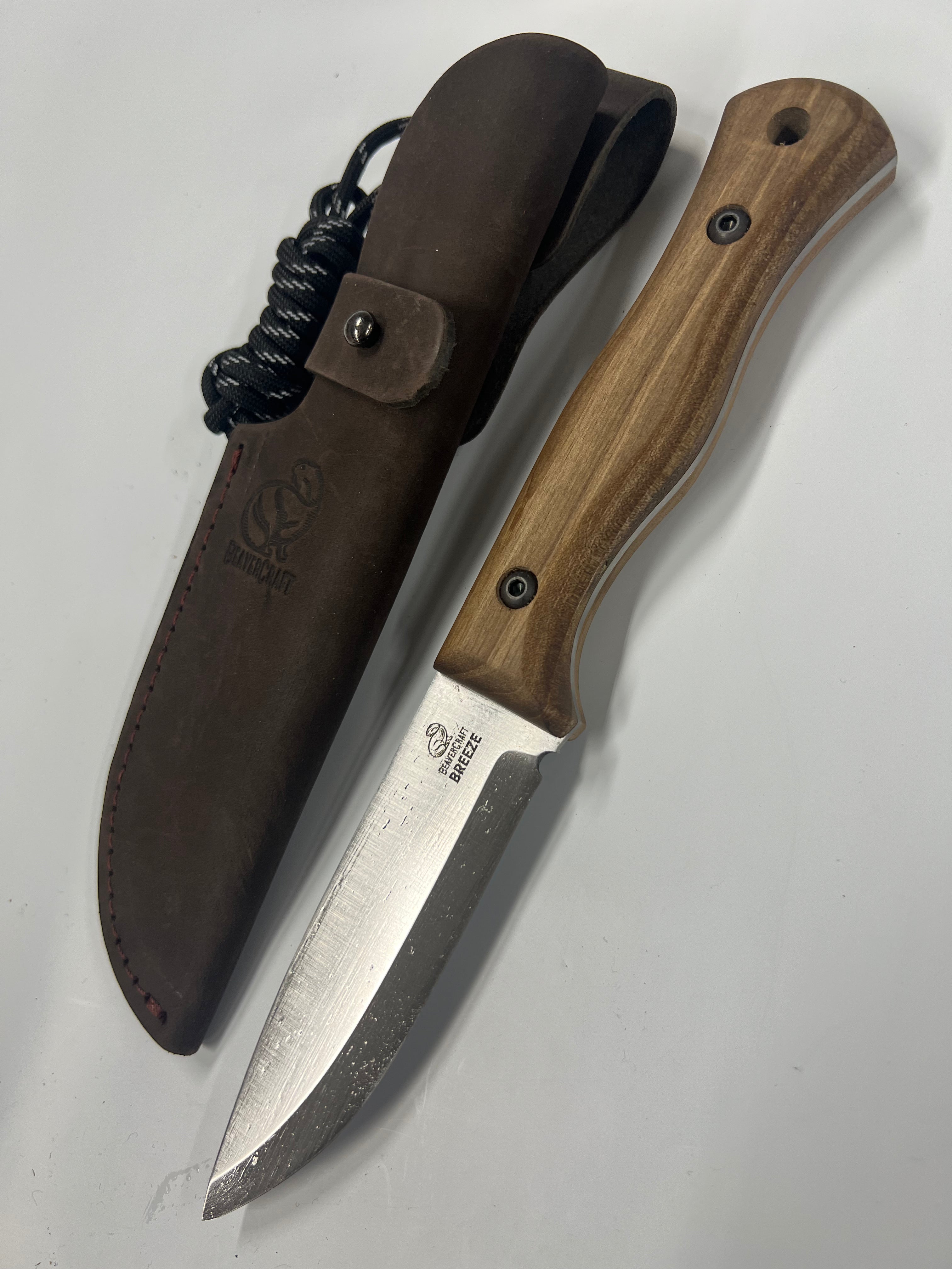 Bushcraft-Messer BSH6 mit Lederscheide