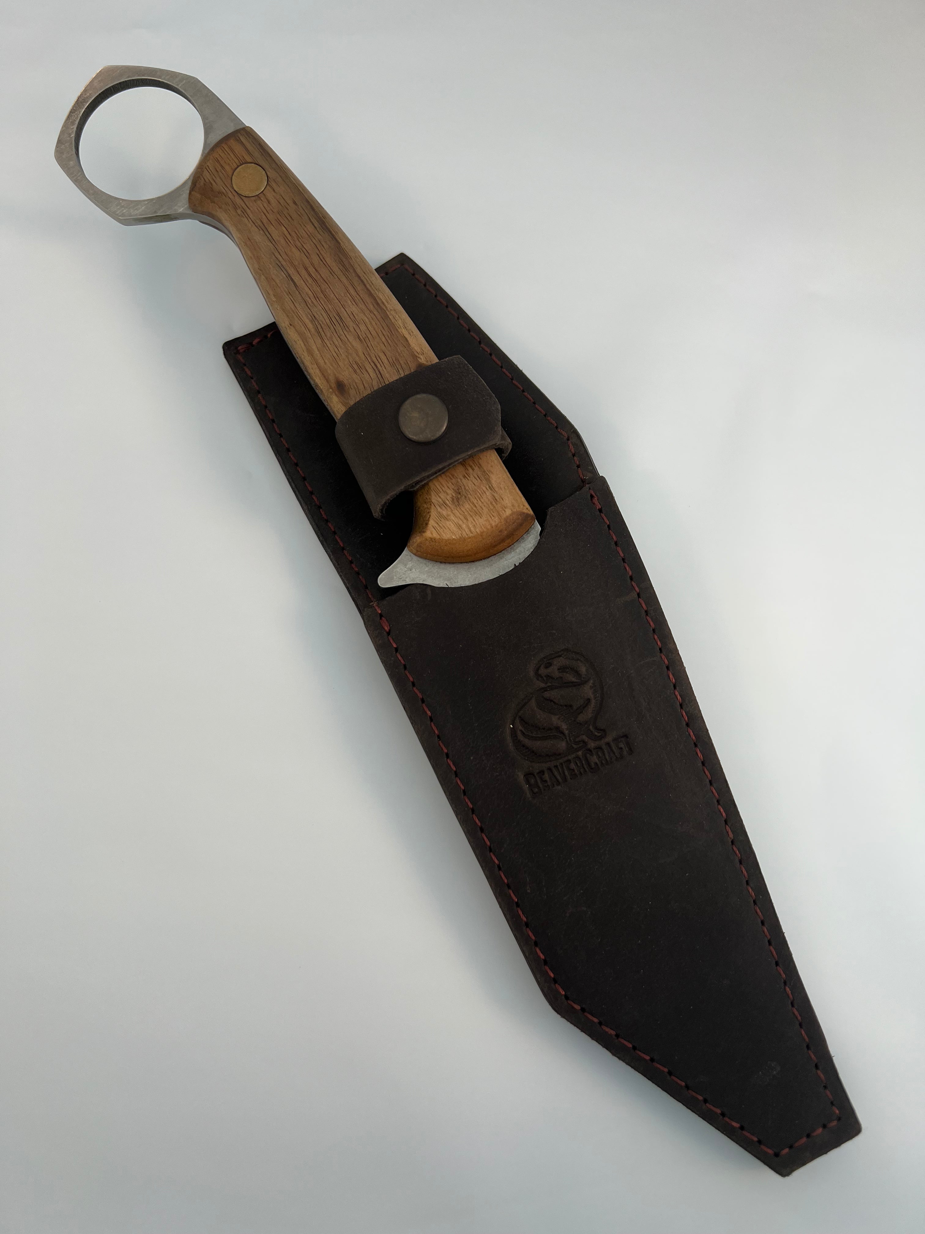 Ukrainisches Camping-Karambit CGK1 mit Lederscheide