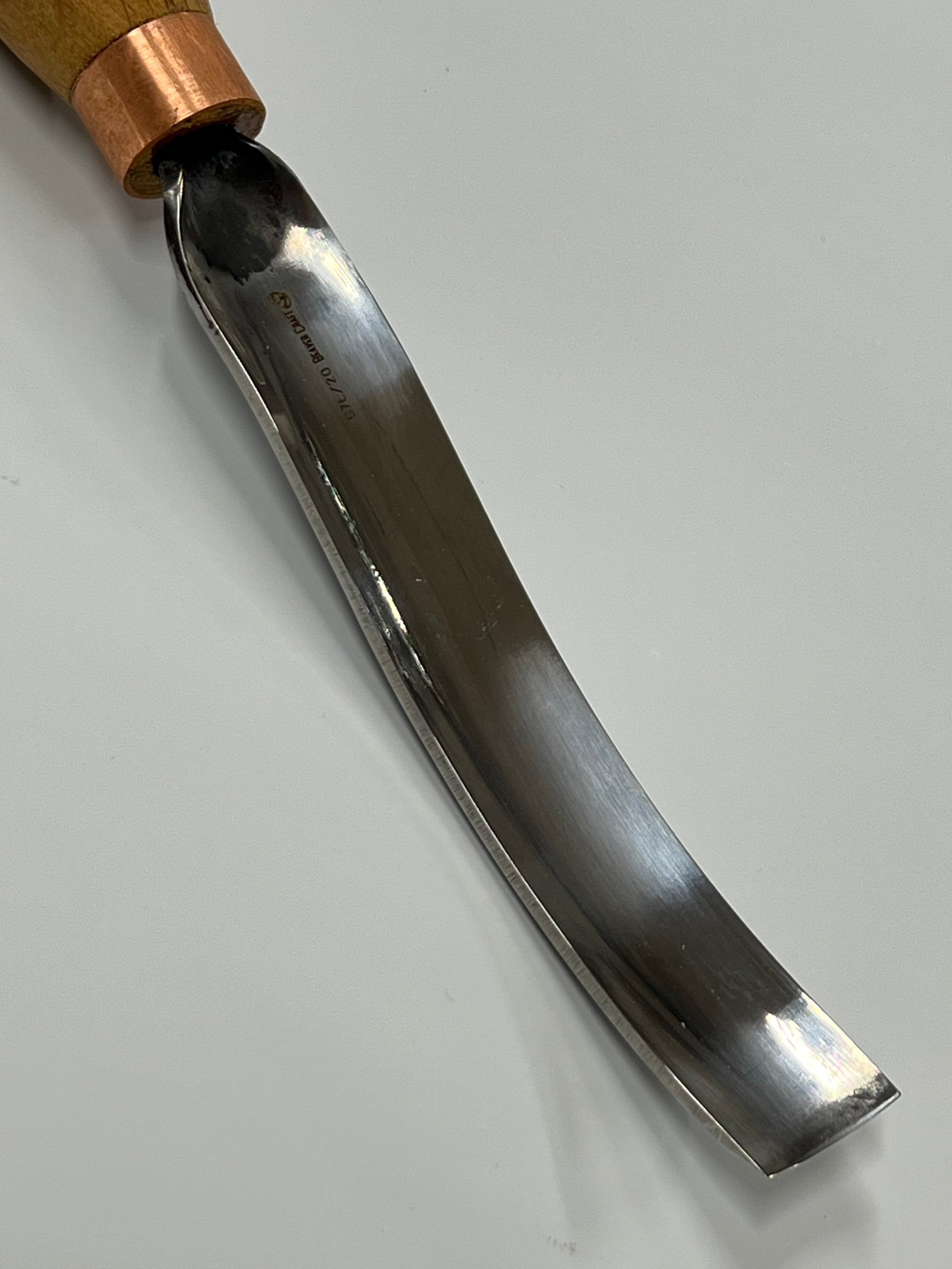 Holzeisen 130x22mm gebogener Hohlbeitel