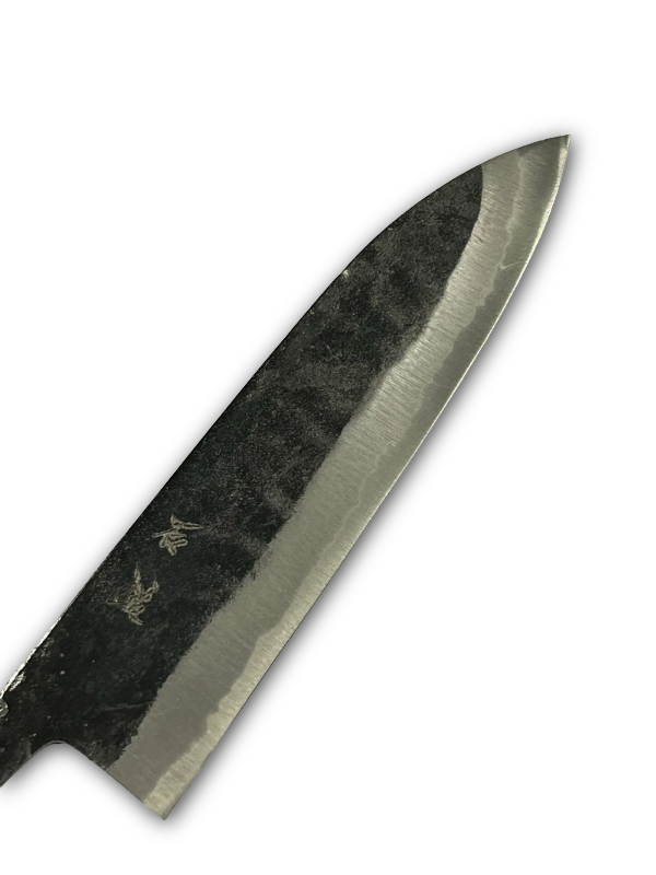 Kurouchi Santoku 165 Aogami 2 Japanische handgeschmiedete Messerklinge
