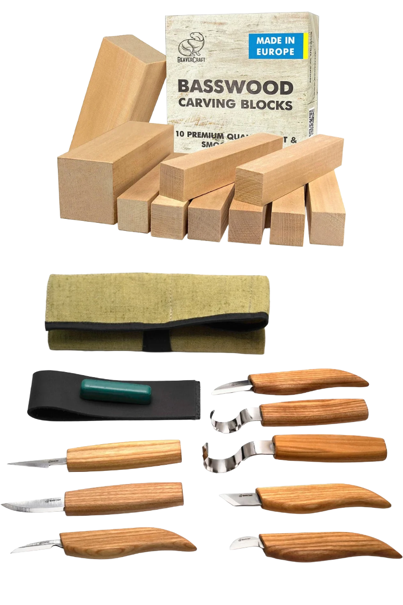 Holzschnitz-Set Premium