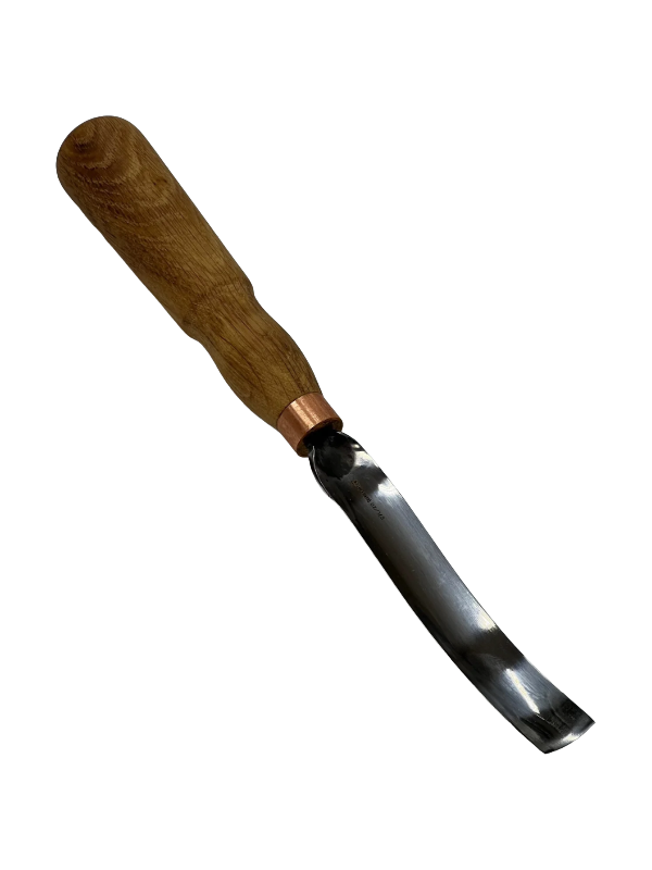 Holzeisen 130x22mm gebogener Hohlbeitel