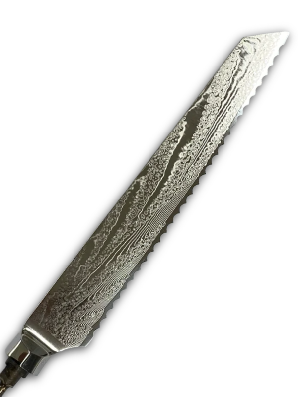Brotmesser-Klinge - AUS10 Damast-Kochmesser
