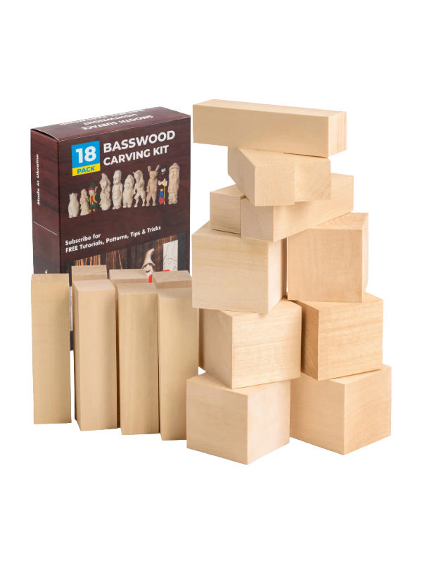 Lindenholz-Schnitzrohlinge BW18 18er-Pack von Beaver Craft