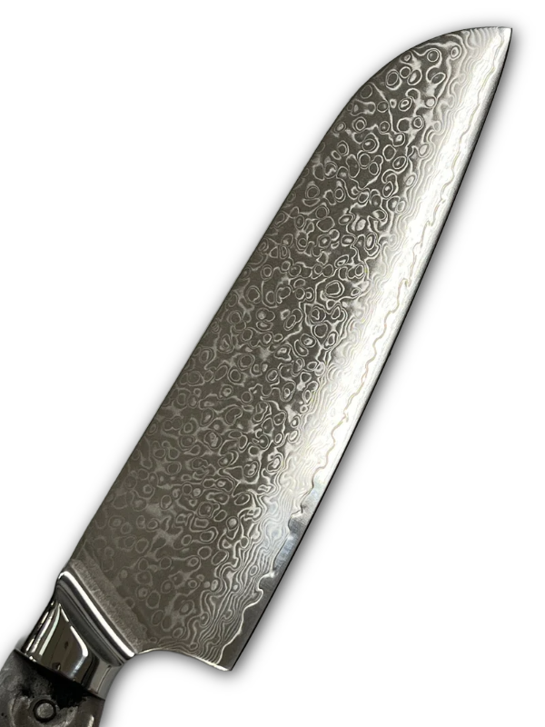 Santoku - VG10 Damaszener Kochmesser 8" Vollerl mit Zwingen