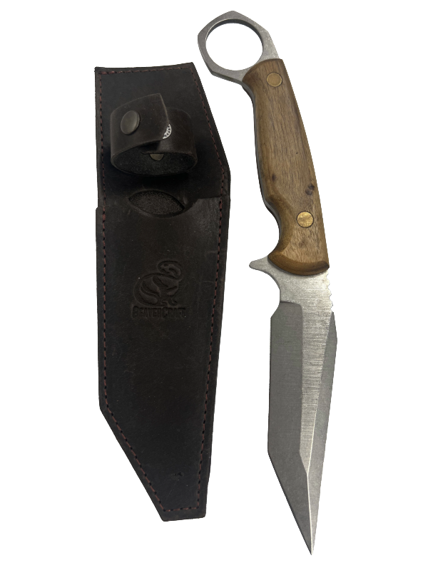 Ukrainisches Camping-Karambit CGK1 mit Lederscheide
