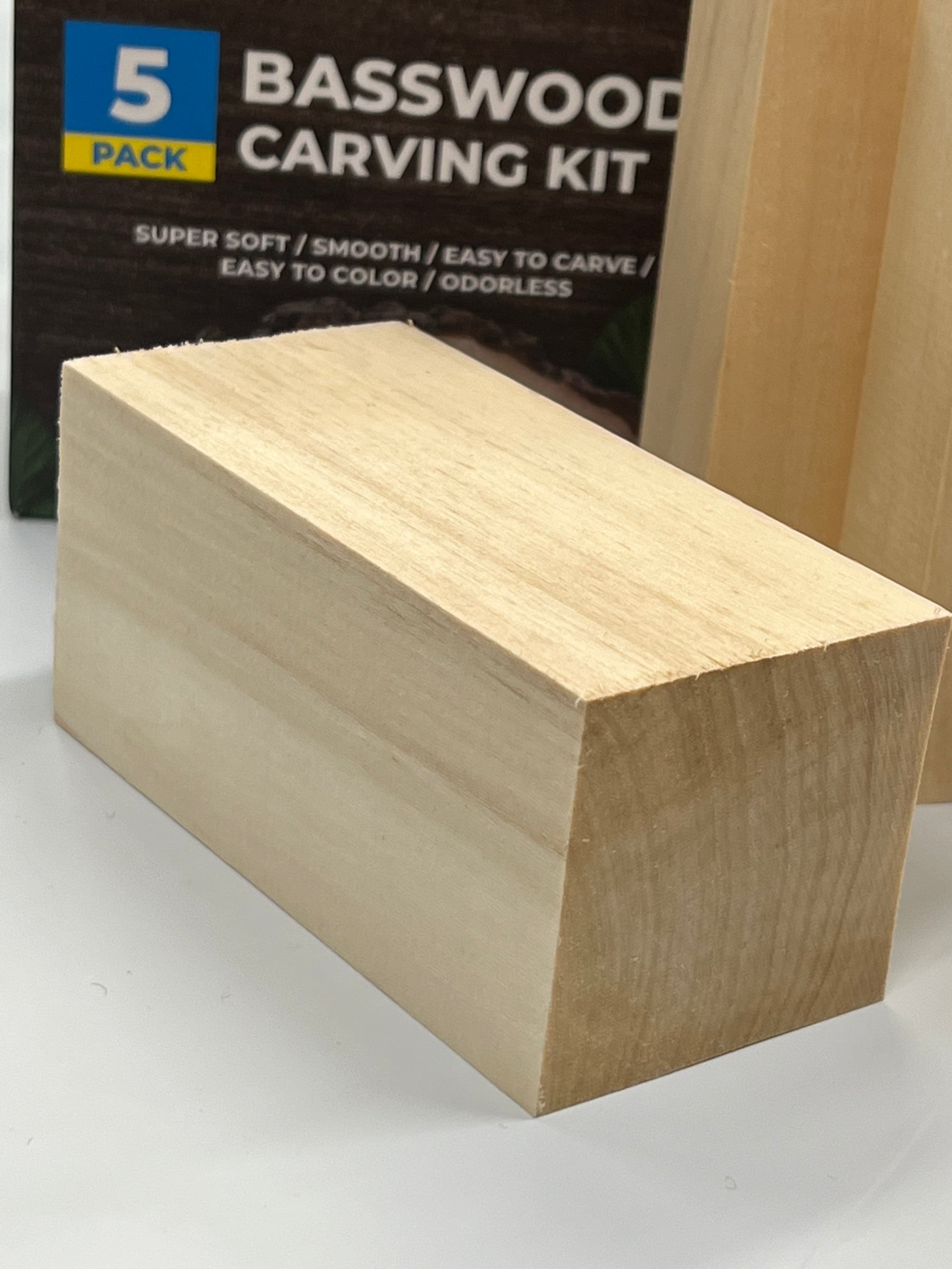 Lindenholz-Schnitzrohlinge BW5 5er-Pack von Beaver Craft
