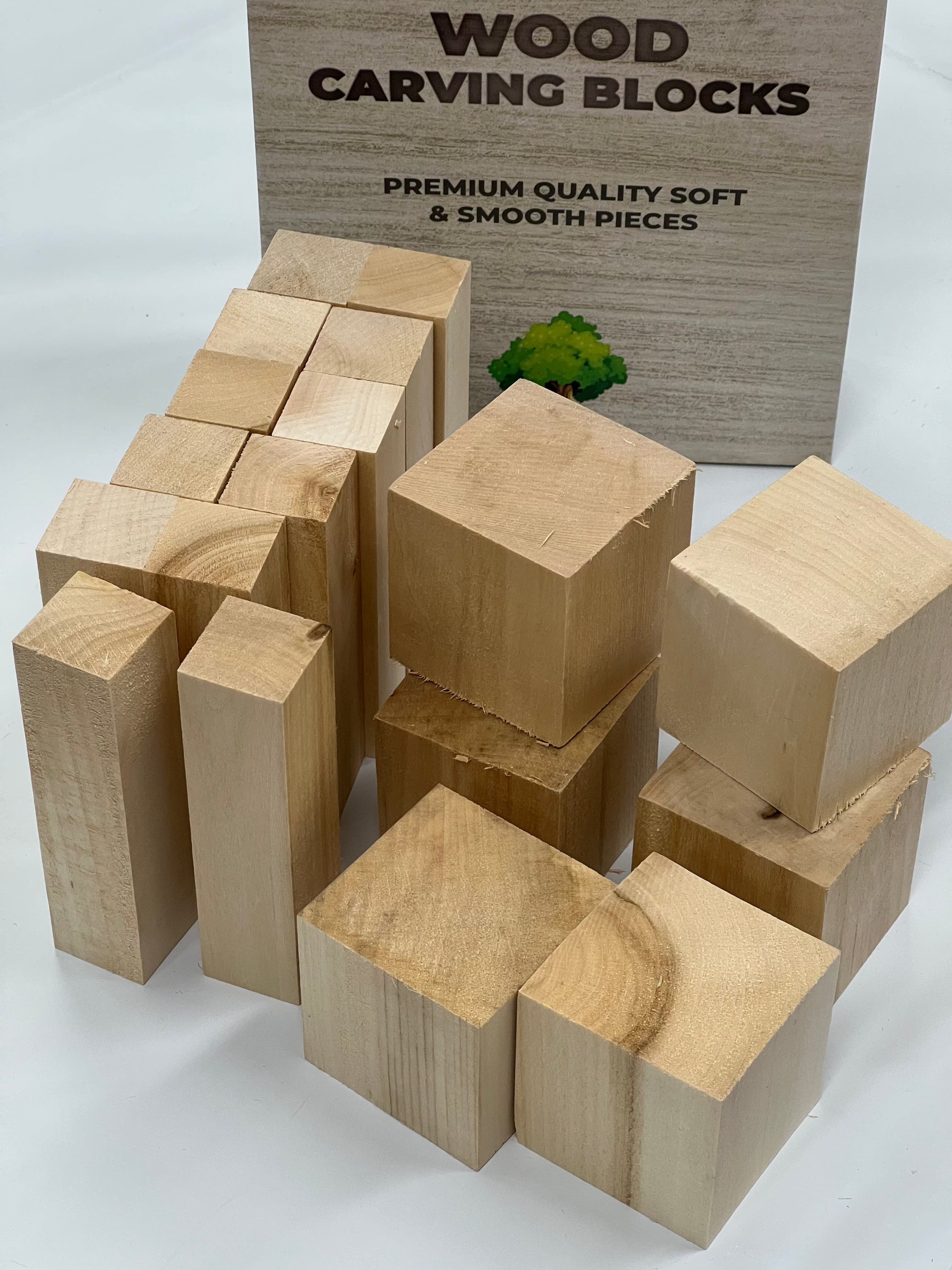 Lindenholz-Schnitzrohlinge BW18 18er-Pack von Beaver Craft
