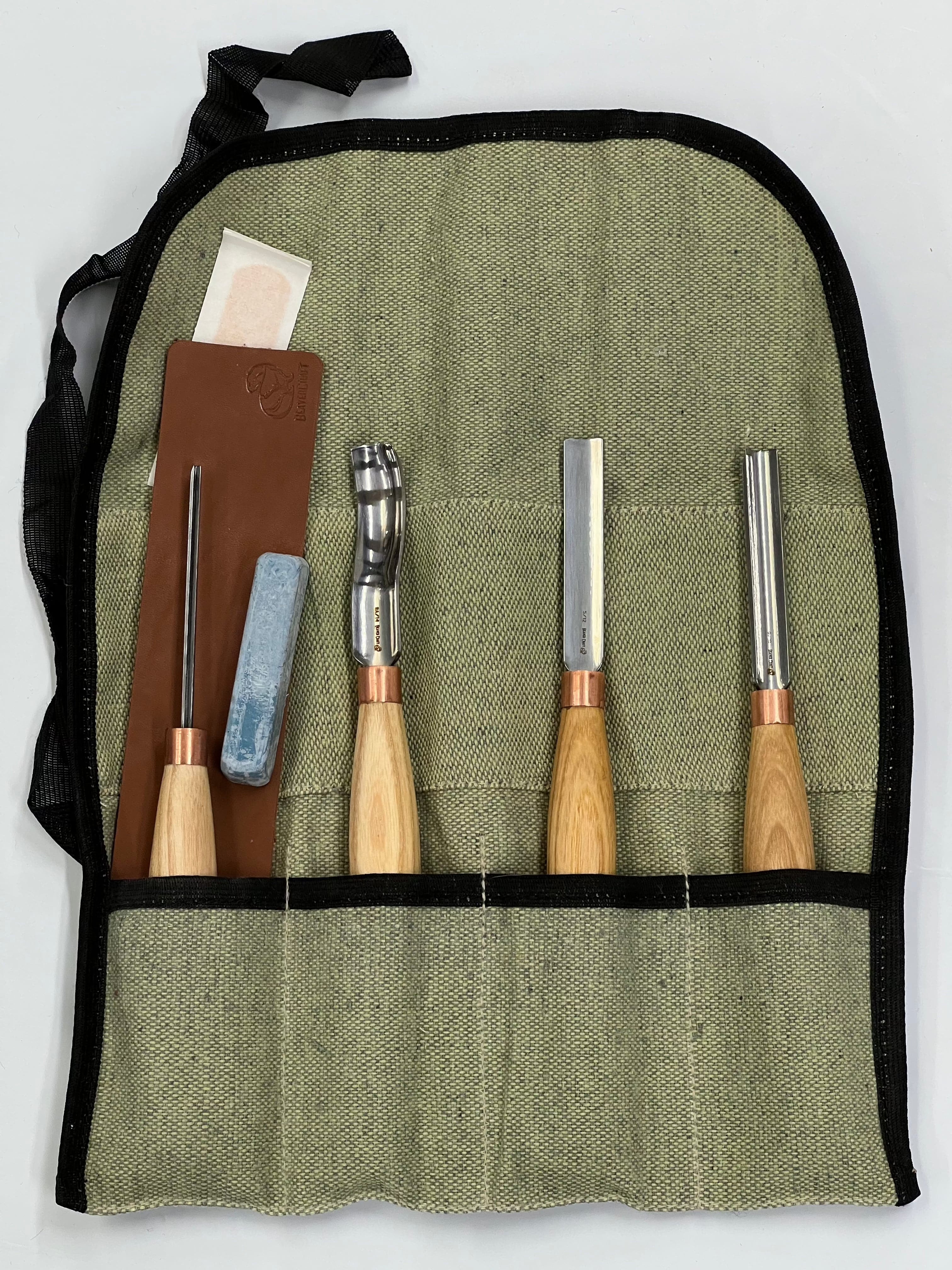Holzschnitzbeitel-Set SC01 von Beaver Craft, 4-teilig