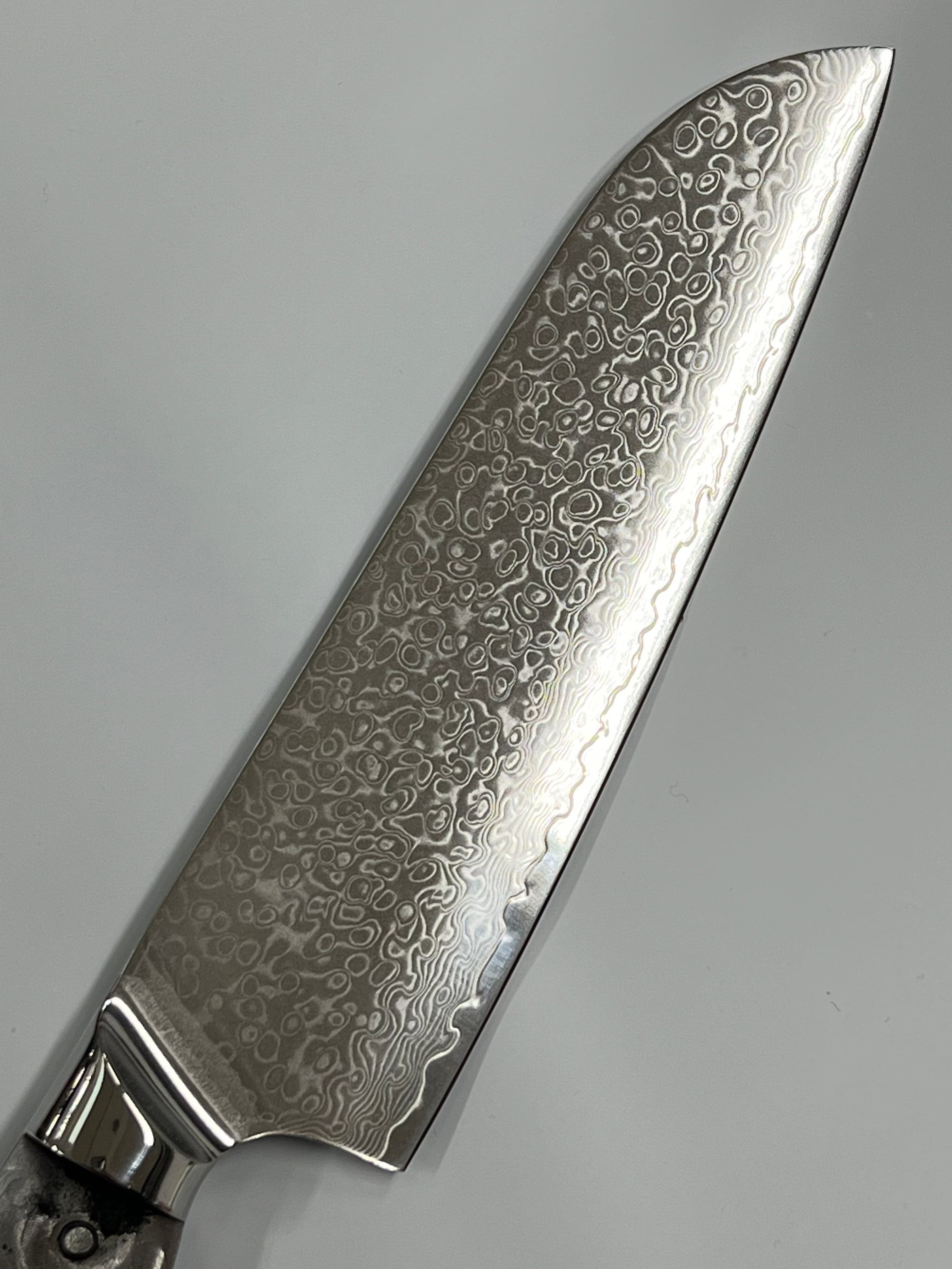 Santoku - VG10 Damaszener Kochmesser 8" Vollerl mit Zwingen