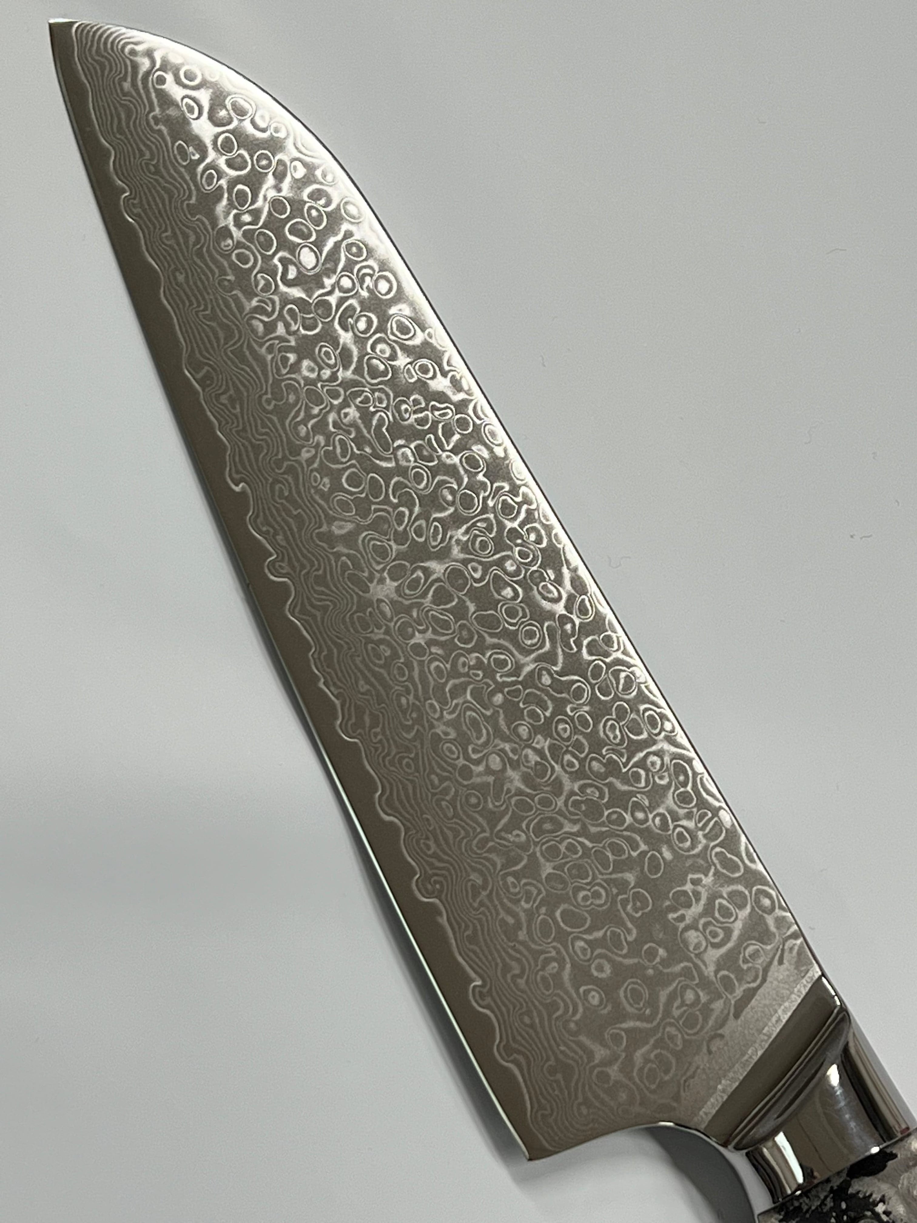 Santoku - VG10 Damaszener Kochmesser 8" Vollerl mit Zwingen