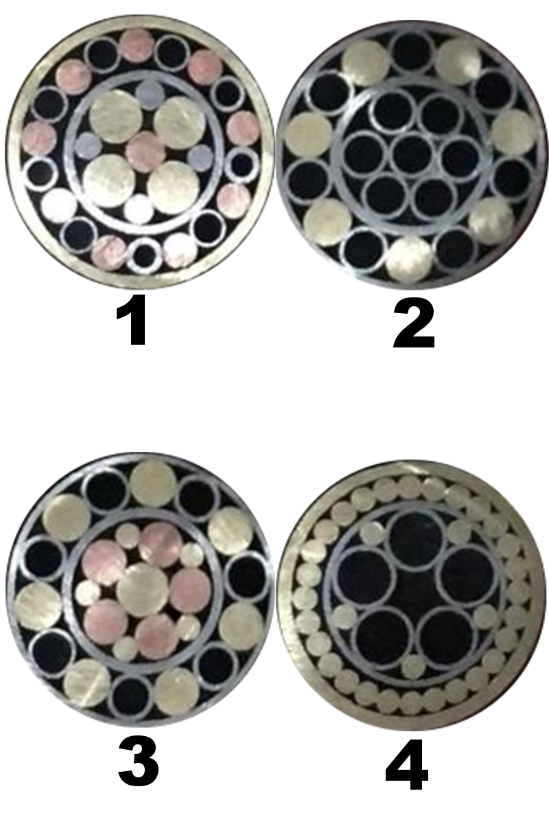 Mosaik-Pin 9,5 mm Griffverzierung